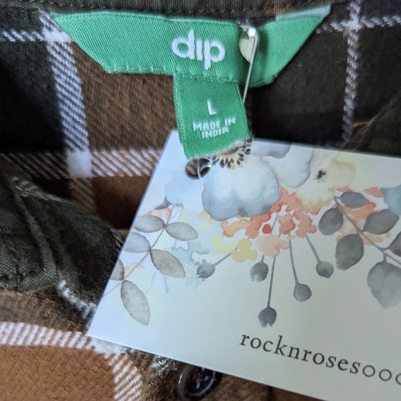 Five Finger Death Punch Upcycled Dip Dye Bleach Flannel Shirt - Picture 9 of 15